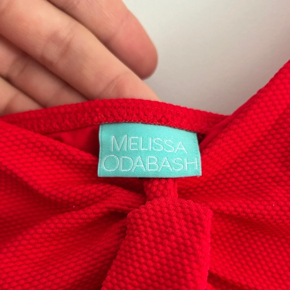 Melissa Odabash Red One-Piece Swimsuit with Front Knot